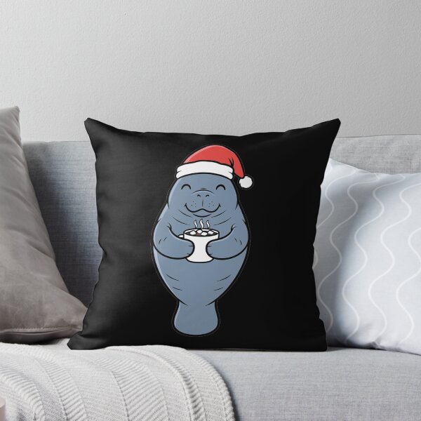 Item preview, Christmas Manatee Wearing Santa Hat with Cocoa designed and sold by k3rstman1.