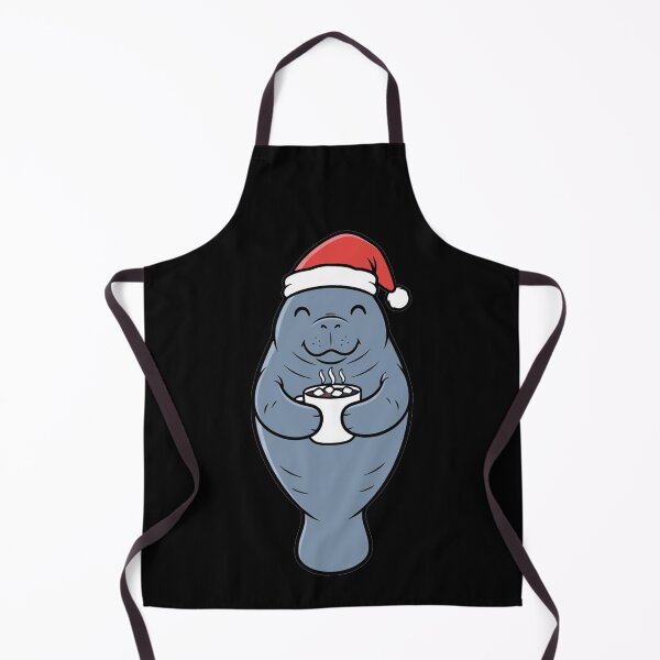 Item preview, Christmas Manatee Wearing Santa Hat with Cocoa designed and sold by k3rstman1.