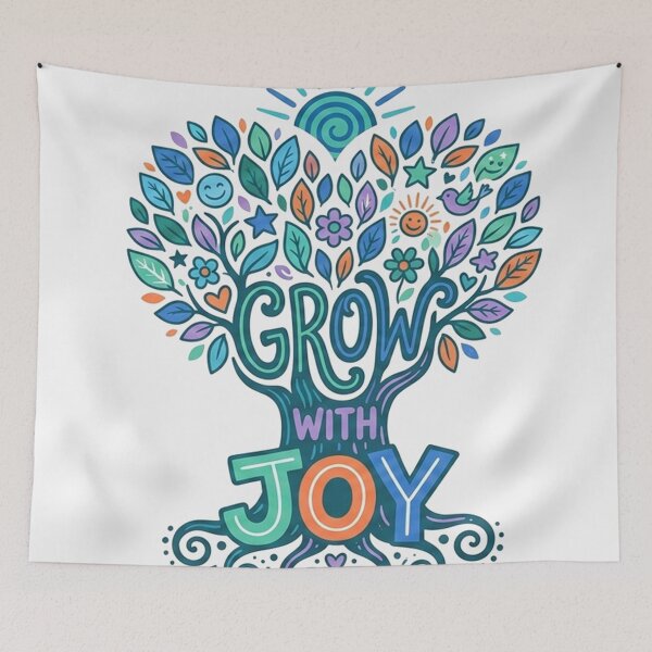 Item preview, Grow With Joy Colorful Inspirational Tree of Life designed and sold by Owcomm.