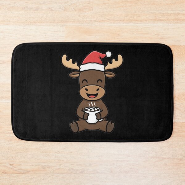 Item preview, Cute Christmas Moose Drinking Hot Cocoa Santa Hat designed and sold by k3rstman1.
