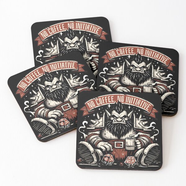 Item preview, No coffee, no initiative, dnd coffee designed and sold by Boardgameo.