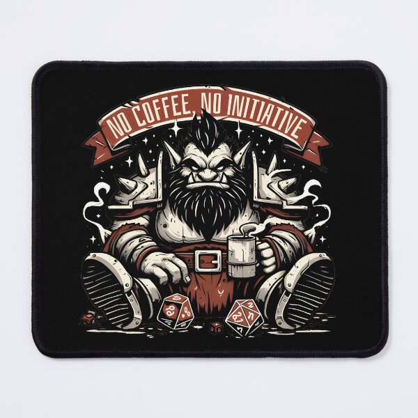 Item preview, No coffee, no initiative, dnd coffee designed and sold by Boardgameo.