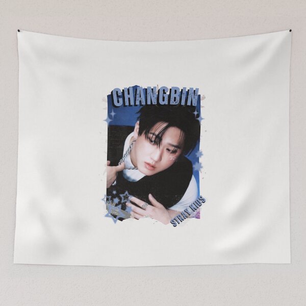 Item preview, Stray Kidss Changbin Collage: Kpop Group Members black and white Design Classic T-Shirt designed and sold by AJUNICE STUDIO.