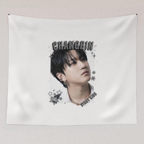 Item preview, Stray Kidss Changbin Collage: Kpop Group Members black and white Design Classic T-Shirt designed and sold by AJUNICE STUDIO.