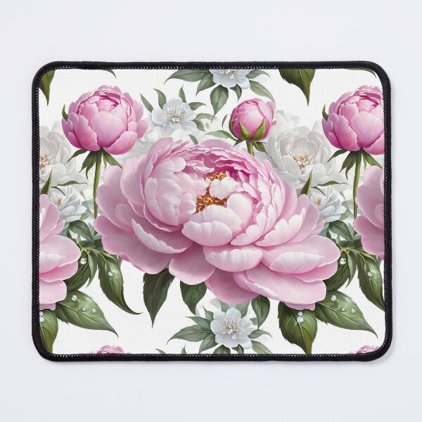 Item preview, Pink and White Peonies with Diamonds Floral Seamless Pattern designed and sold by Leylita Design.
