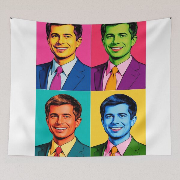 Item preview, Pete Buttigieg Pop Art Portrait Collage designed and sold by Owcomm.