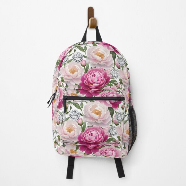 Item preview, Pink and White Peonies with Diamonds Floral Seamless Pattern designed and sold by Leylita Design.