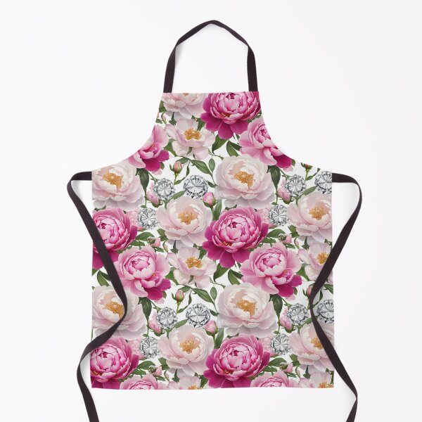 Item preview, Pink and White Peonies with Diamonds Floral Seamless Pattern designed and sold by Leylita Design.