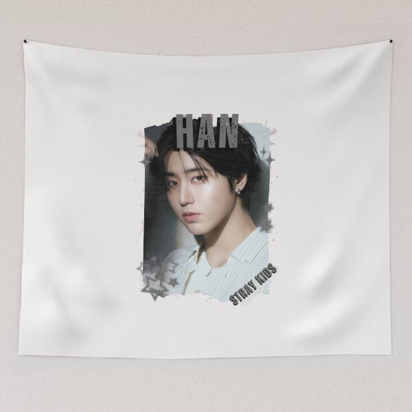 Item preview, Stray Kidss Han Collage: Kpop Group Members black and white Design Classic T-Shirt designed and sold by AJUNICE STUDIO.