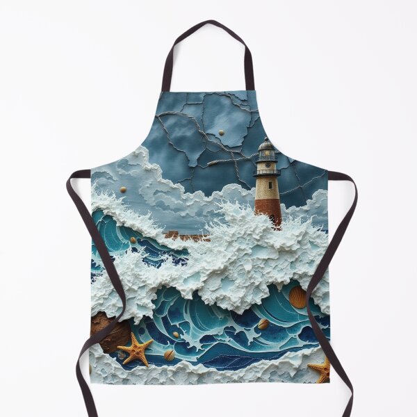 Item preview, Lighthouse Amidst Crashing Ocean Waves designed and sold by purplesensation.