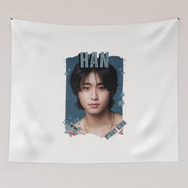 Item preview, Stray Kidss Han Collage: Kpop Group Members black and white Design Classic T-Shirt designed and sold by AJUNICE STUDIO.