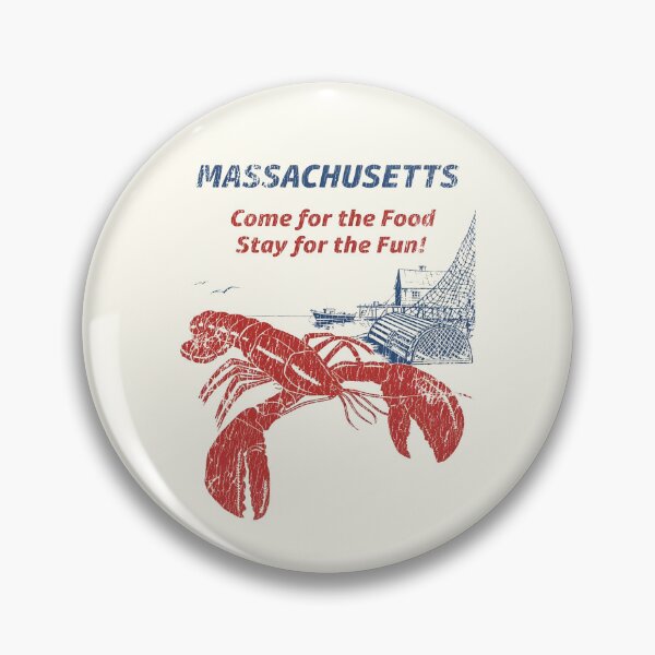 Item preview, Massachusetts Lobster food and fun - 1970s vintage travel - aged, worn print designed and sold by retropetrol.