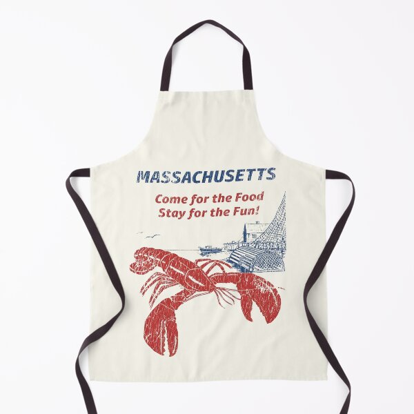 Item preview, Massachusetts Lobster food and fun - 1970s vintage travel - aged, worn print designed and sold by retropetrol.