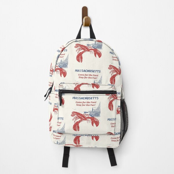 Item preview, Massachusetts Lobster food and fun - 1970s vintage travel - aged, worn print designed and sold by retropetrol.