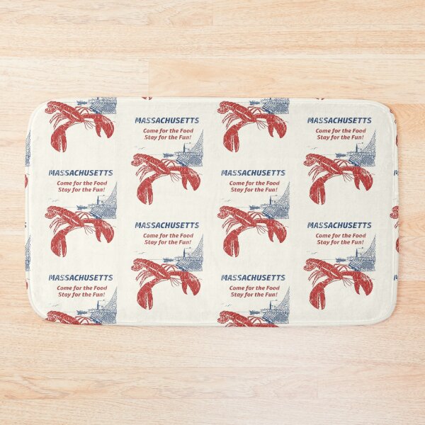 Item preview, Massachusetts Lobster food and fun - 1970s vintage travel - aged, worn print designed and sold by retropetrol.