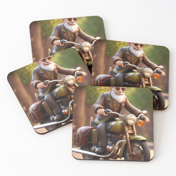 Item preview, Old Man riding a Motorcycle designed and sold by Colin Bentham.
