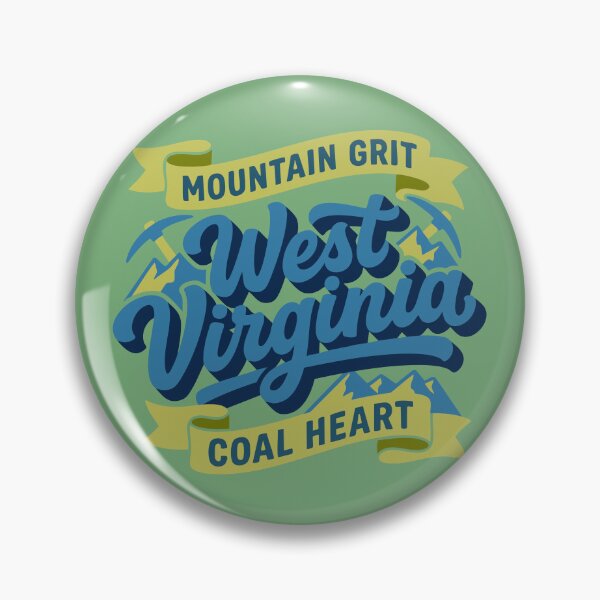 Item preview, Vintage West Virginia Mountain Grit Coal Heart Retro Appalachian Script designed and sold by Cozy-Old-Pub.