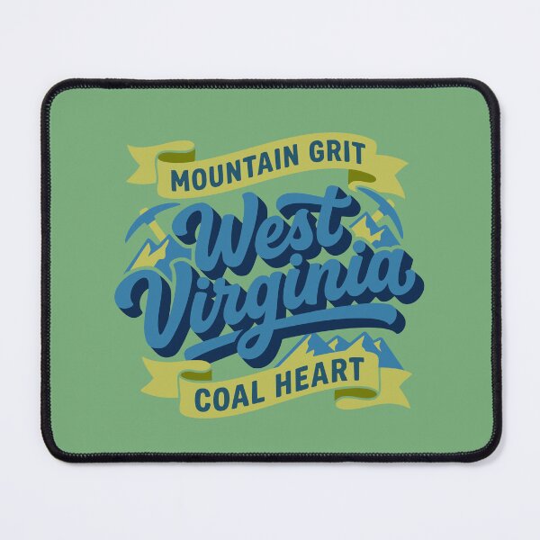 Item preview, Vintage West Virginia Mountain Grit Coal Heart Retro Appalachian Script designed and sold by Cozy-Old-Pub.