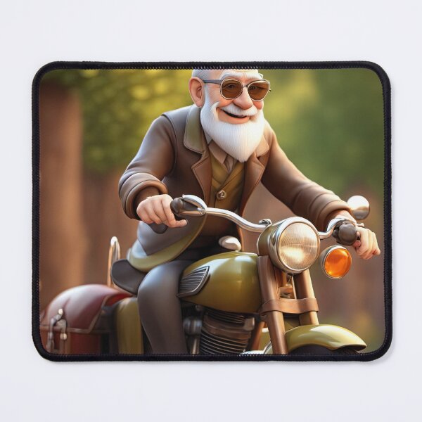 Item preview, Old Man riding a Motorcycle designed and sold by Colin Bentham.