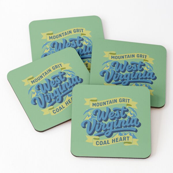 Item preview, Vintage West Virginia Mountain Grit Coal Heart Retro Appalachian Script designed and sold by Cozy-Old-Pub.