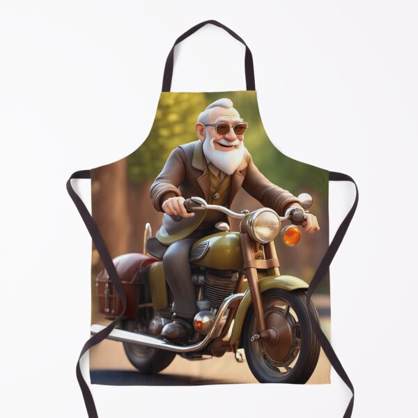 Item preview, Old Man riding a Motorcycle designed and sold by Colin Bentham.