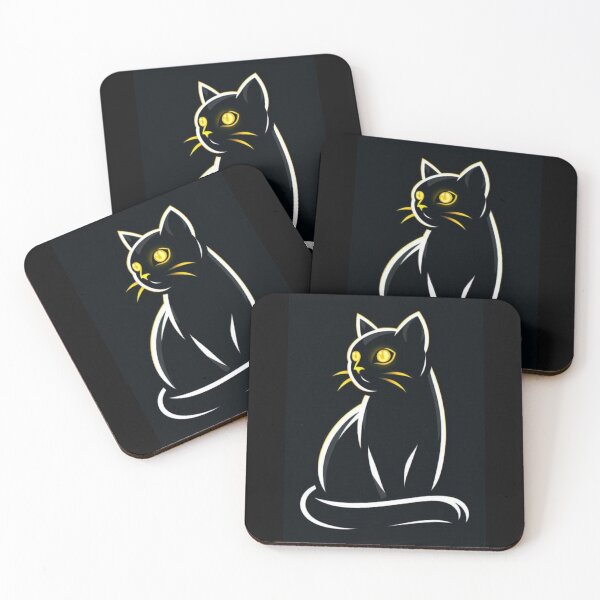 Item preview, Mystic Black Cat – Glowing Eyes Artwork designed and sold by Dogandesighn.