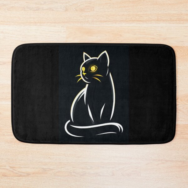 Item preview, Mystic Black Cat – Glowing Eyes Artwork designed and sold by Dogandesighn.