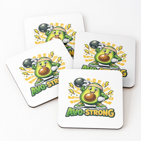 Item preview, AVO‑STRONG Cute Fitness Avocado Design | Funny Gym Motivation for Healthy Lifestyle Fans designed and sold by Bright Nest Studio.