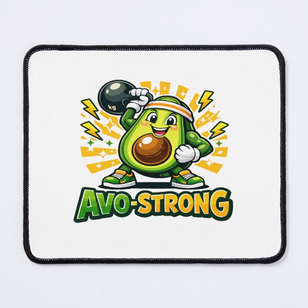 Item preview, AVO‑STRONG Cute Fitness Avocado Design | Funny Gym Motivation for Healthy Lifestyle Fans designed and sold by Bright Nest Studio.