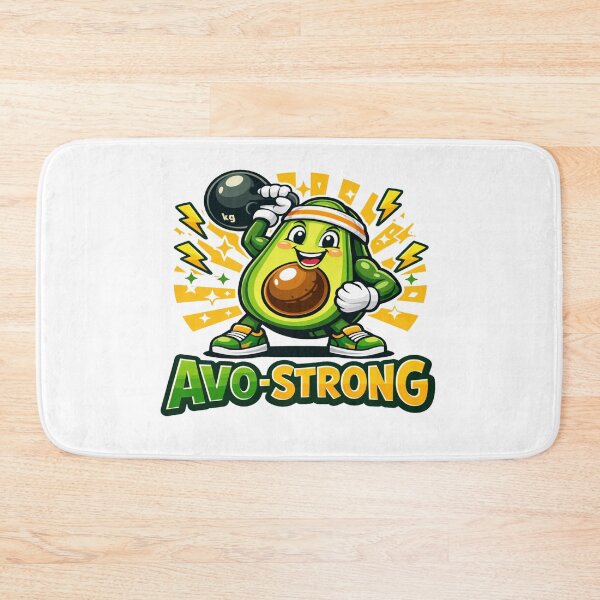 Item preview, AVO‑STRONG Cute Fitness Avocado Design | Funny Gym Motivation for Healthy Lifestyle Fans designed and sold by Bright Nest Studio.
