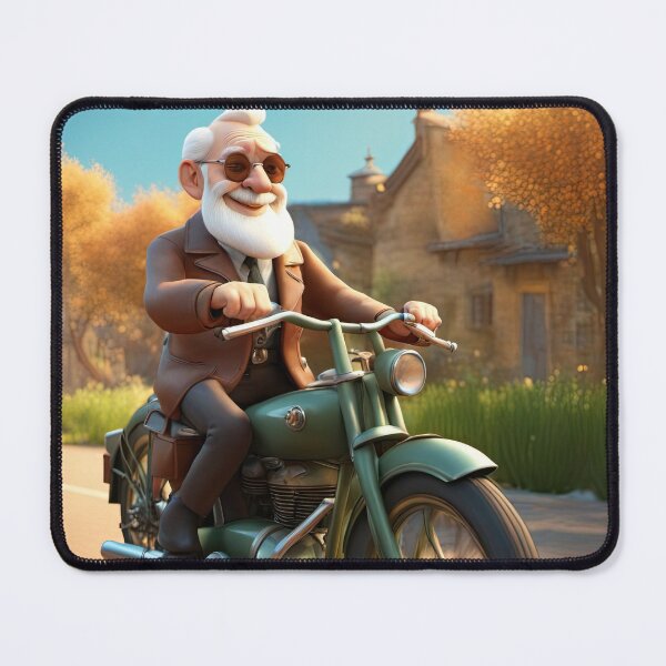 Item preview, Old Man riding a Motorcycle designed and sold by Colin Bentham.
