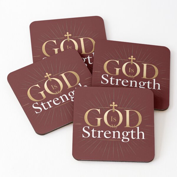Item preview, God Is My Strength Gym Shirt | Christian Faith Fitness Motivation Apparel designed and sold by guchieworldcollection.