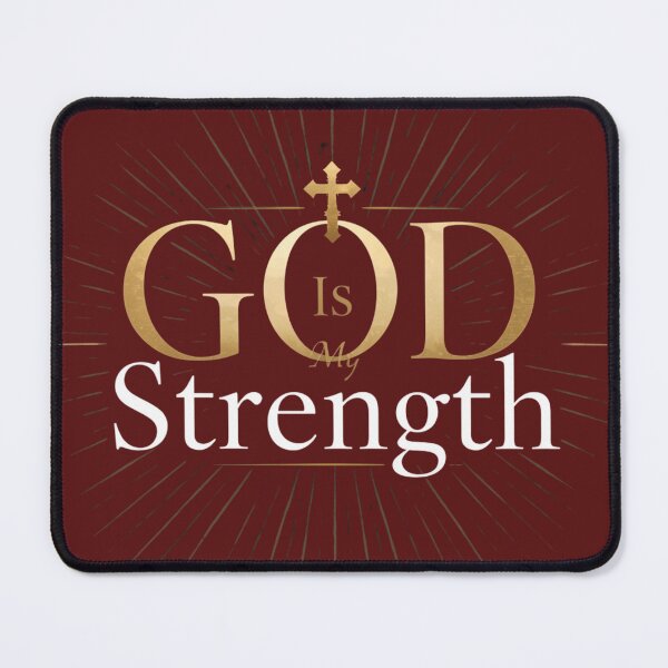 Item preview, God Is My Strength Gym Shirt | Christian Faith Fitness Motivation Apparel designed and sold by guchieworldcollection.