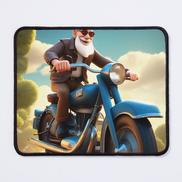 Item preview, Old Man riding a Motorcycle designed and sold by Colin Bentham.