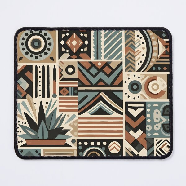 Item preview, Neutral Geometric Tribal Boho Pattern Art designed and sold by Apex Designs.