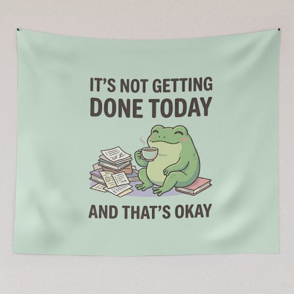 Item preview, It’s Not Getting Done Today Frog Meme Shirt – Funny Lazy Frog Tee designed and sold by ZyxDes.