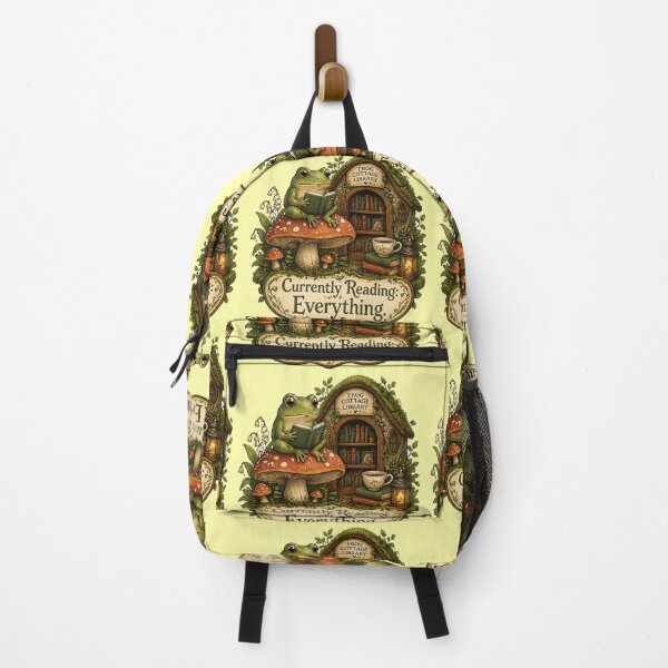 Item preview, Cute Frog Reading Cottagecore Book Lover designed and sold by Gentlestate.
