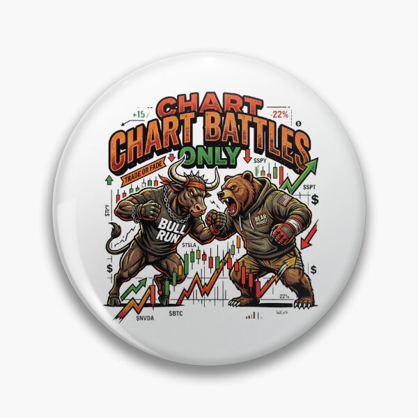 Item preview, Chart Battles Only - Bull vs Bear Warfare designed and sold by Riskt8ker Shop.