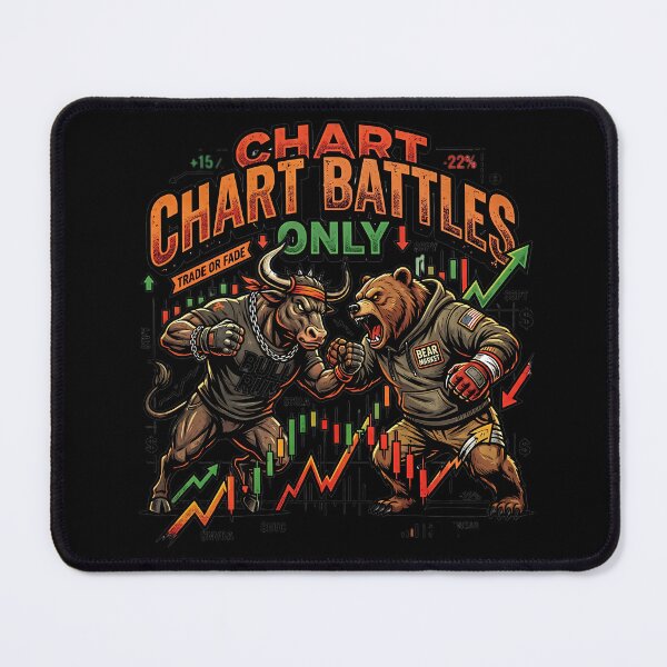 Item preview, Chart Battles Only - Bull vs Bear Warfare designed and sold by Riskt8ker Shop.