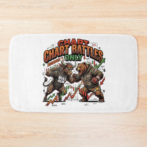Item preview, Chart Battles Only - Bull vs Bear Warfare designed and sold by Riskt8ker Shop.