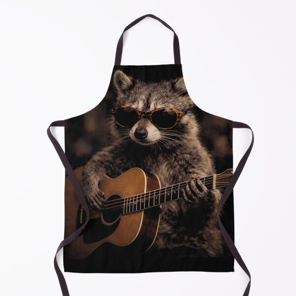 Item preview, Funny Raccoon Playing Guitar sunglasses in the street designed and sold by will freed18.