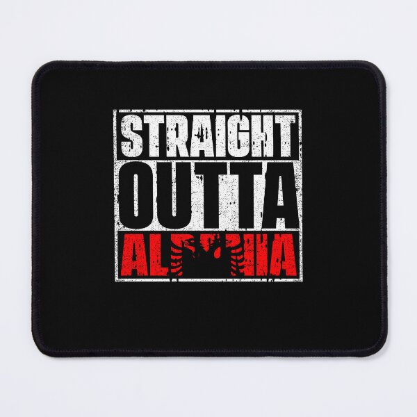 Item preview, Straight Outta Albania Flag designed and sold by CosmoKitsch.