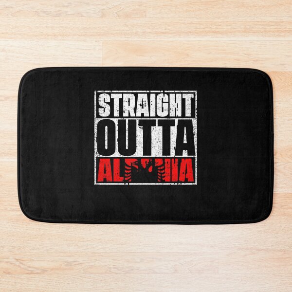 Item preview, Straight Outta Albania Flag designed and sold by CosmoKitsch.