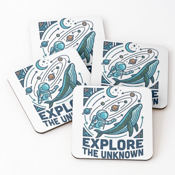 Item preview, Explore The Unknown Cosmic Astronaut and Whale Space Adventure designed and sold by Owcomm.