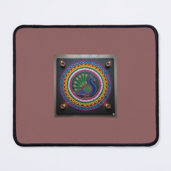 Item preview, “Peacock Diwali Rangoli – Colorful Indian Mandala Art for Festival Decor” designed and sold by KalaPXL.
