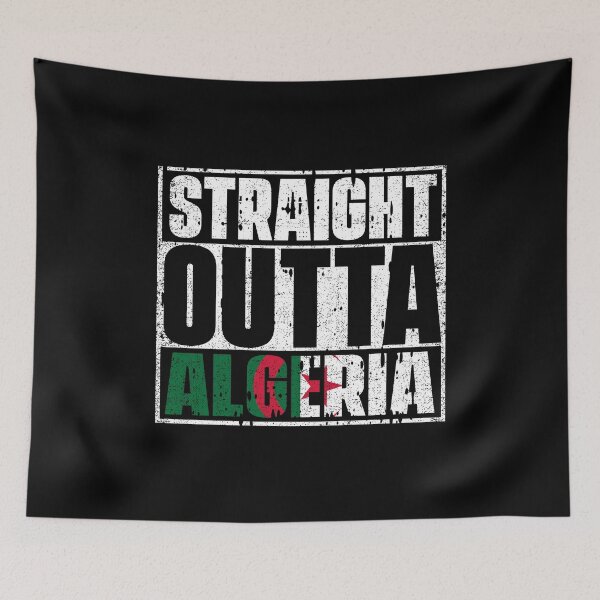Item preview, Straight Outta Algeria Flag designed and sold by CosmoKitsch.