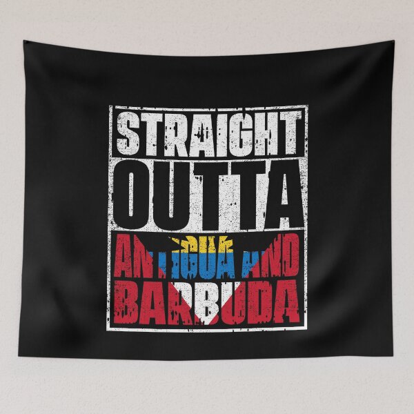 Item preview, Straight Outta Antigua and Barbuda Flag designed and sold by CosmoKitsch.