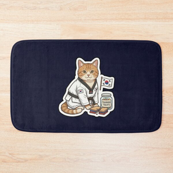 Item preview, Cute Taekwondo Ginger Cat Black Belt Master Sticker designed and sold by Purely Art Shop.