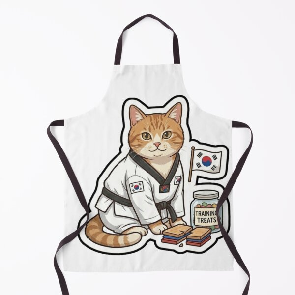 Item preview, Cute Taekwondo Ginger Cat Black Belt Master Sticker designed and sold by Purely Art Shop.
