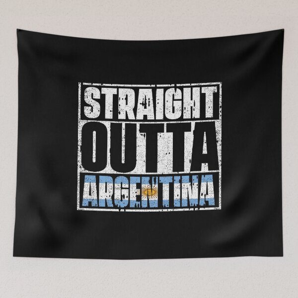 Item preview, Straight Outta Argentina Flag designed and sold by CosmoKitsch.